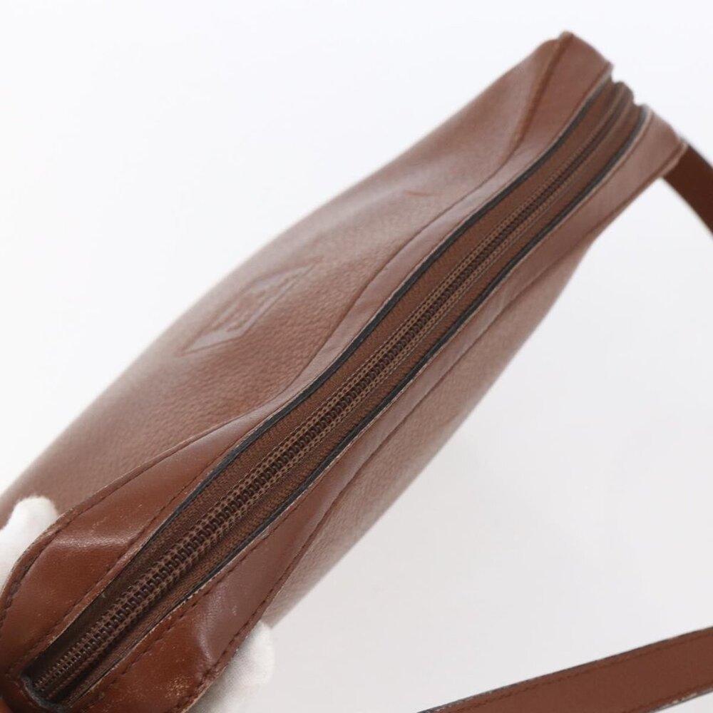 Authentic Burberrys Shoulder Bag Leather Brown Gold - Picture 13 of 16